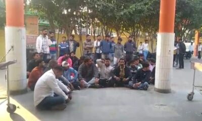 chc prabhari ke khilaaf bajrang dal key karyakratao ka pradershan